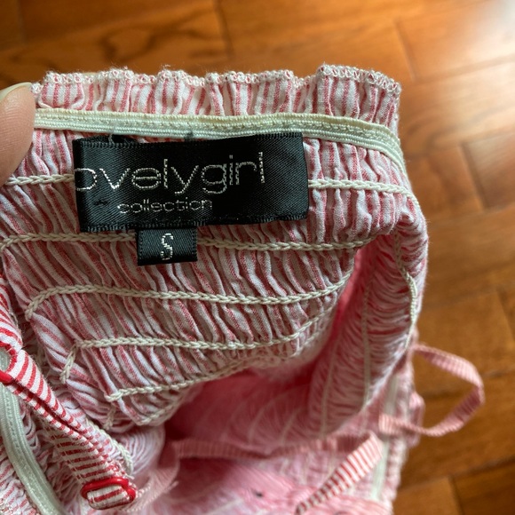 Red & White Retro-Style Cotton Summer Dress - Picture 6 of 9